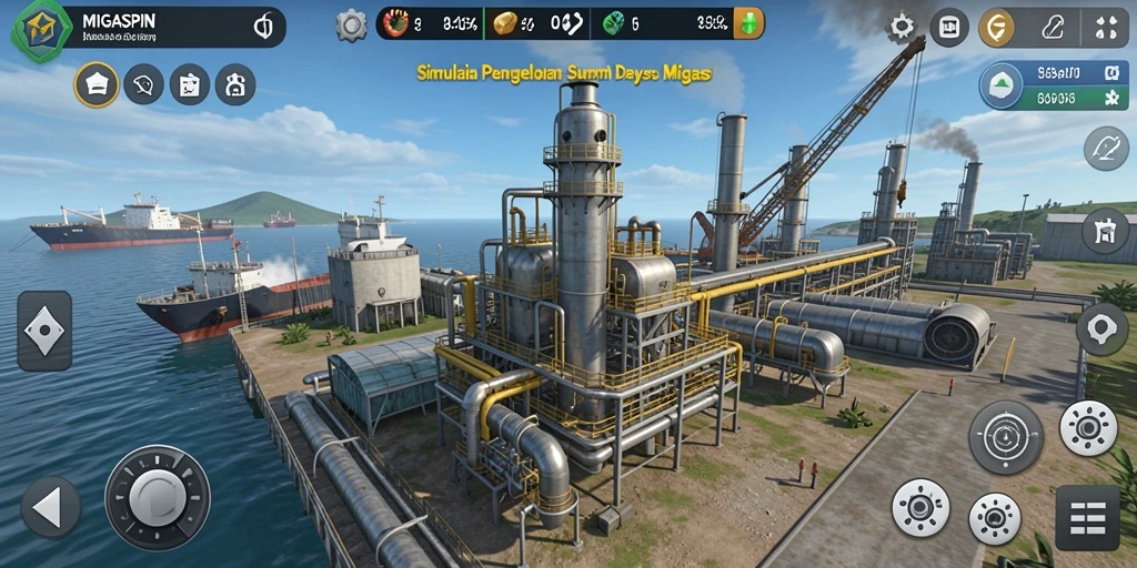Gameplay menarik dari MIGASPIN dengan strategi pengelolaan migas.