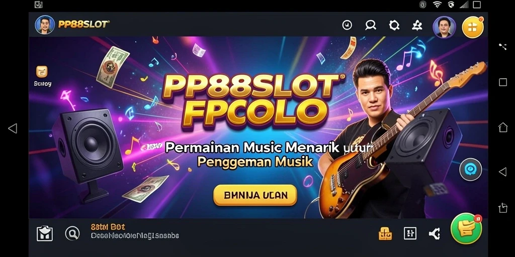 Screenshot gameplay PP88SLOT yang penuh semangat dan musik.